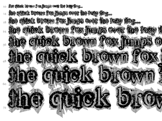 Final Lap font waterfall